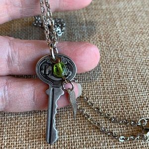 Key Life Pendant Necklace New 18” New Handmade